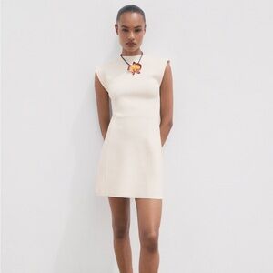 Mango Cream Mini Dress